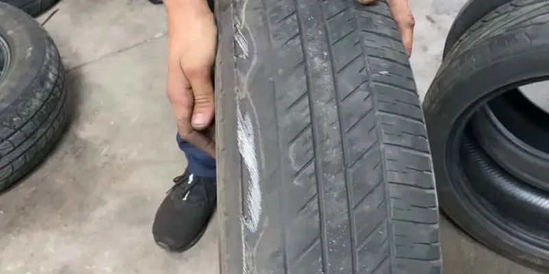 worn tire