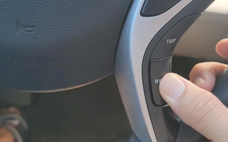 TPMS reset button of Hyundai vehicle
